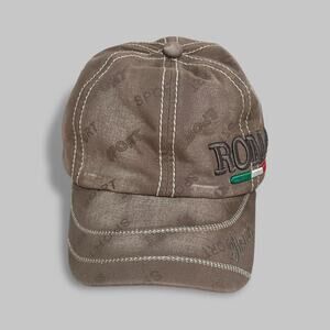 Roma Italy Brown Embroidered Sport Cap – Adjustable Baseball Hat